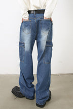 Men's Loose Fit Jeans with Pockets