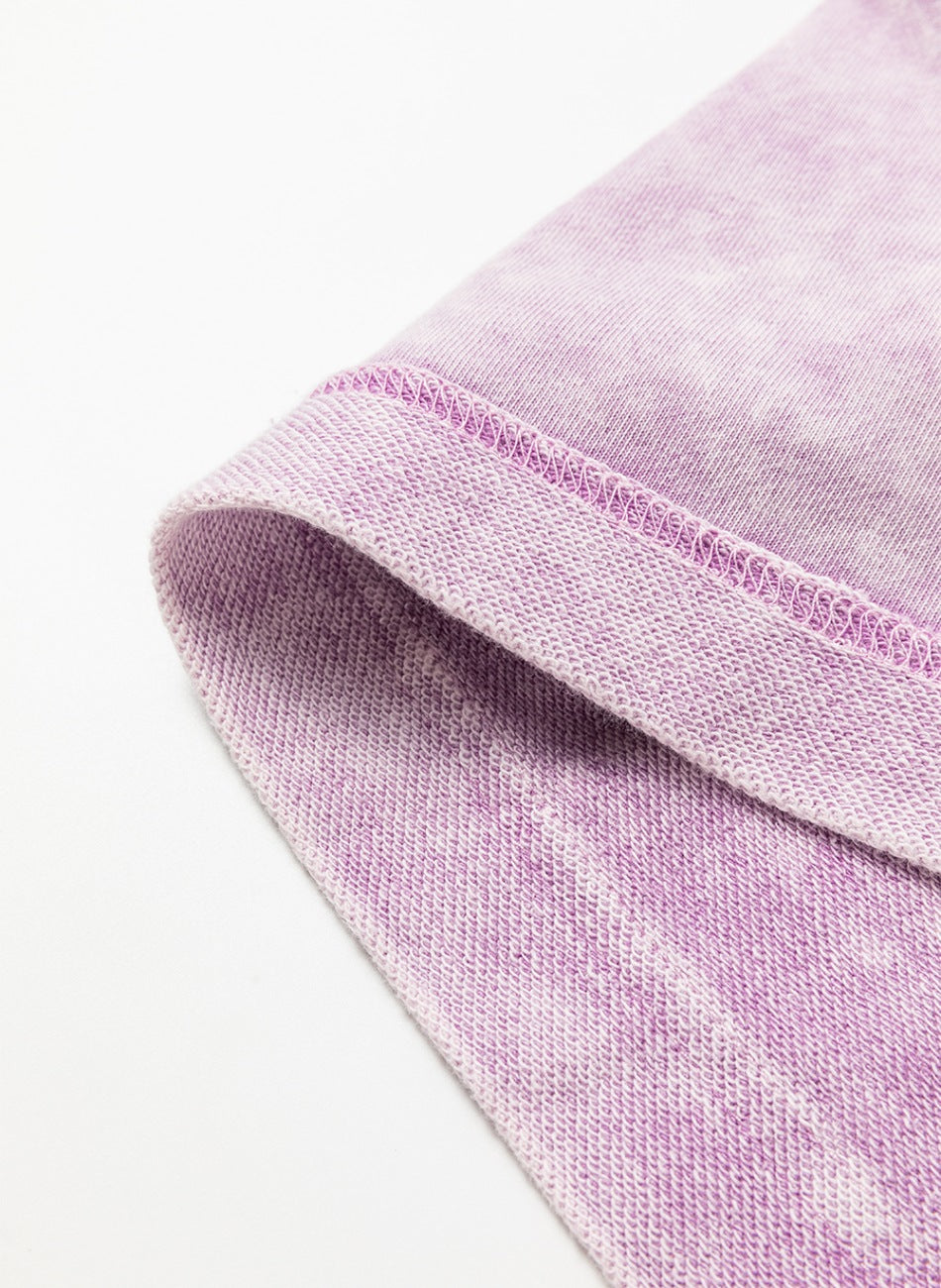 Mineral Wash Drop Shoulder Round Neck T-Shirt