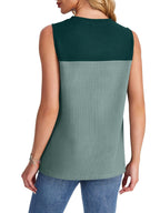 Color Block Round Neck Tank