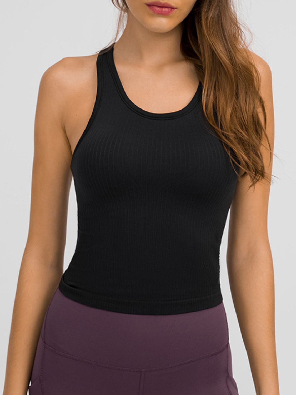 Millennia Round Neck Racerback Active Tank - felvior