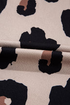 Leopard Round Neck Cap Sleeve T-Shirt