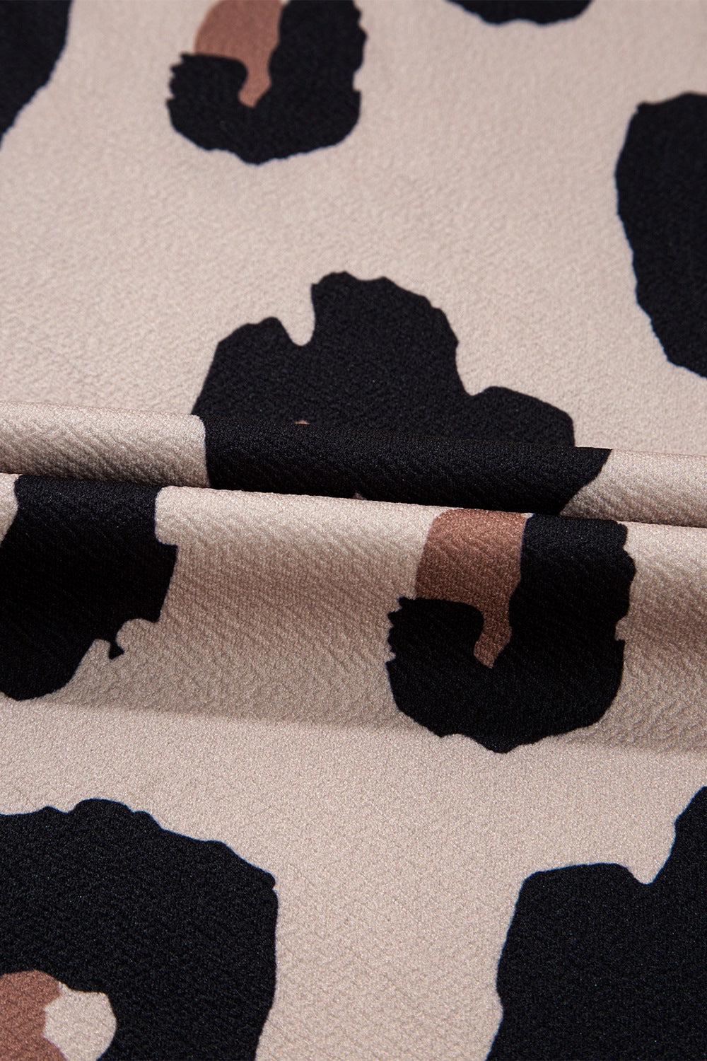 Leopard Round Neck Cap Sleeve T-Shirt