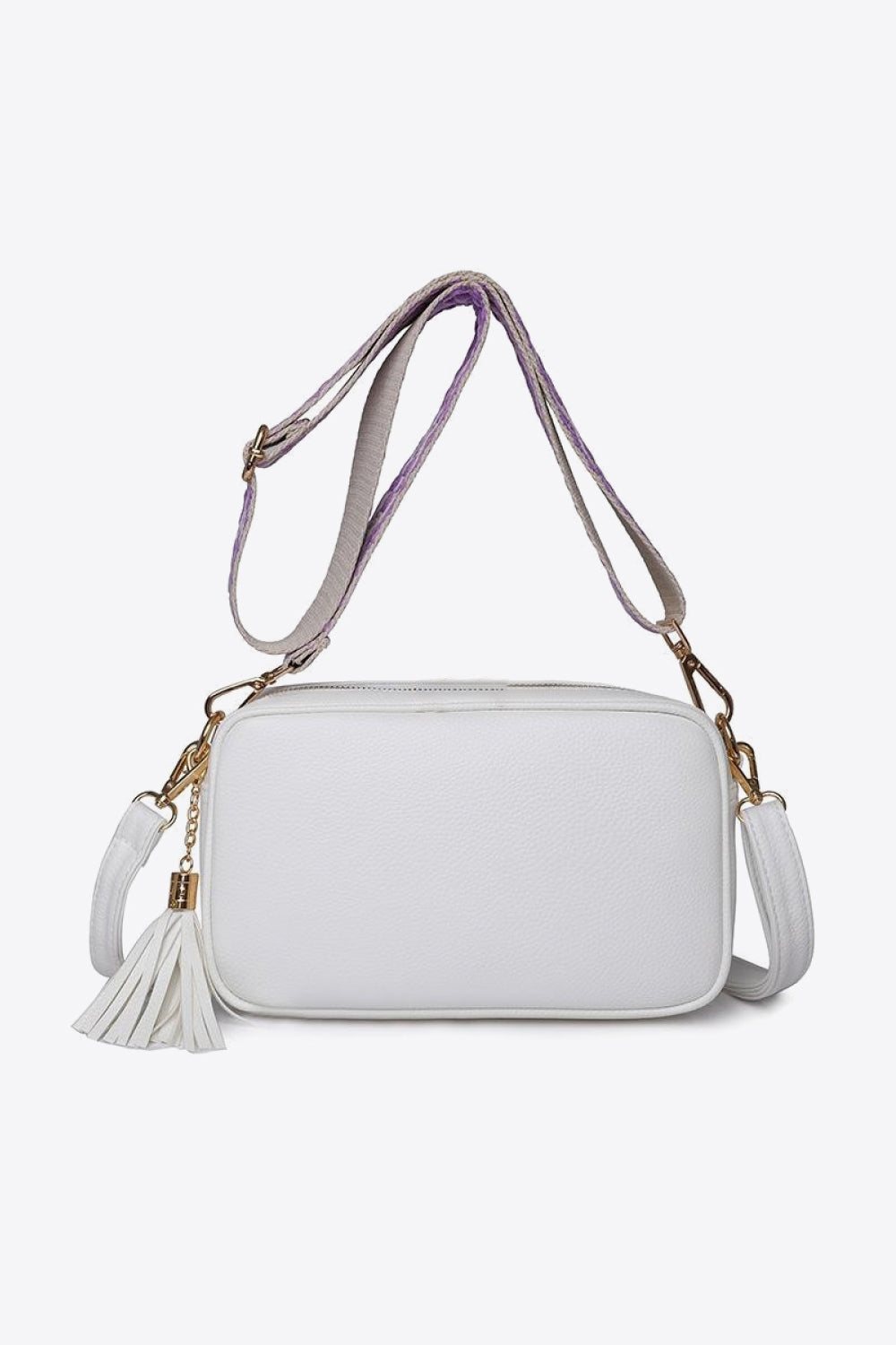 PU Leather Tassel Crossbody Bag - felvior