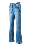Cat's Whisker Bootcut Jeans with Pockets - felvior