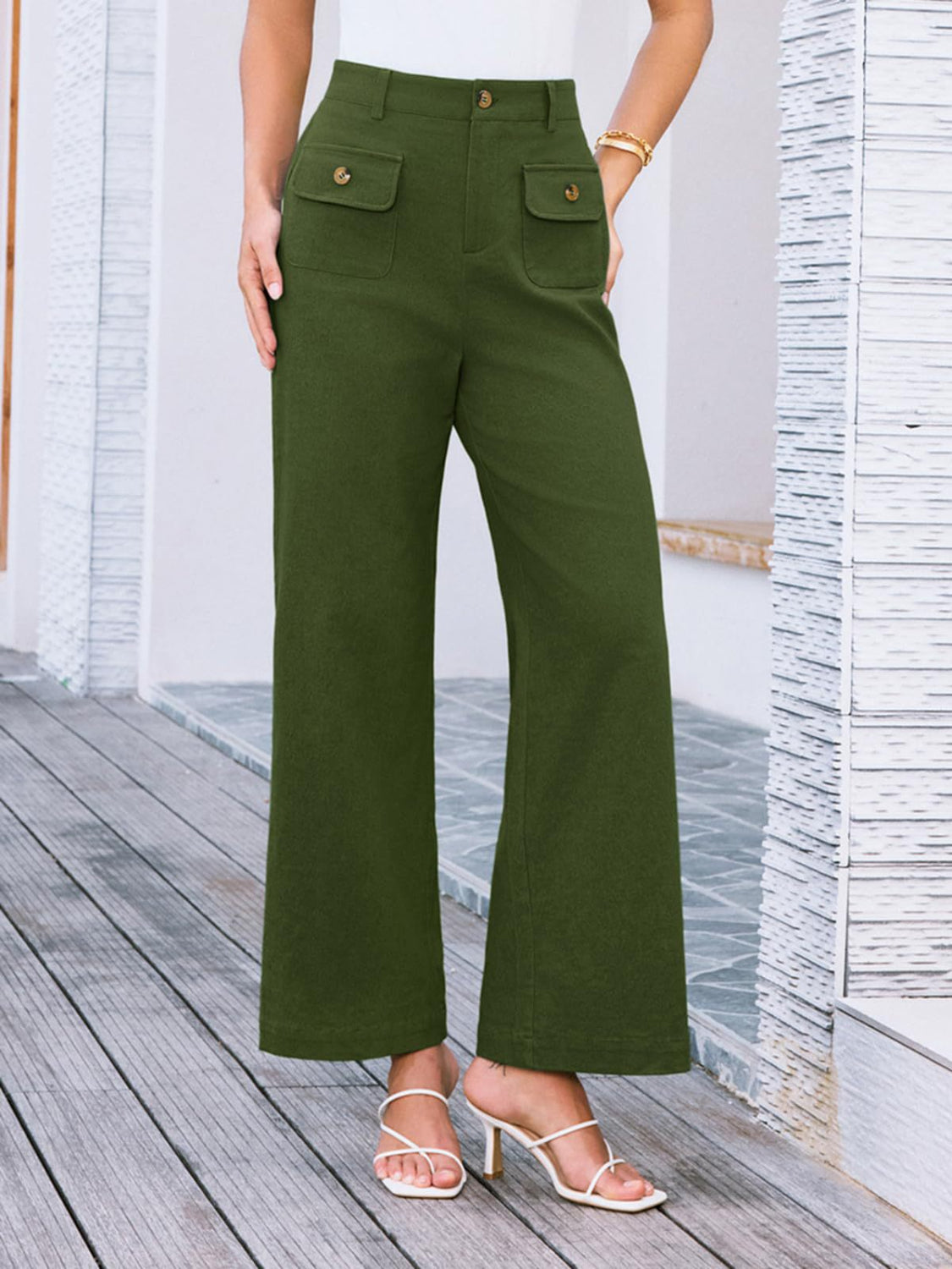 High Waist Wide Leg Pants