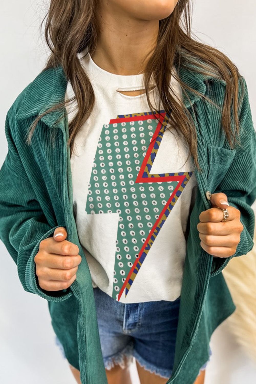 T-Shirt mit Rundhalsausschnitt und kurzen Ärmeln Zweitbild