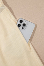 Solid Color Tank Top and Smocked Waist Pants Set