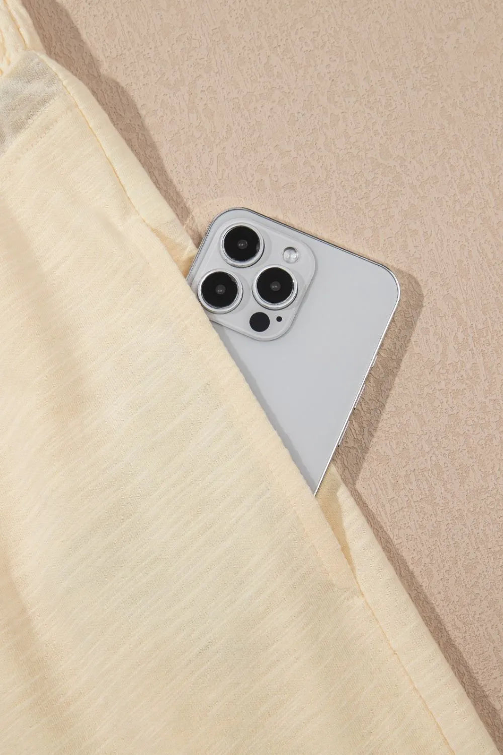 Solid Color Tank Top and Smocked Waist Pants Set