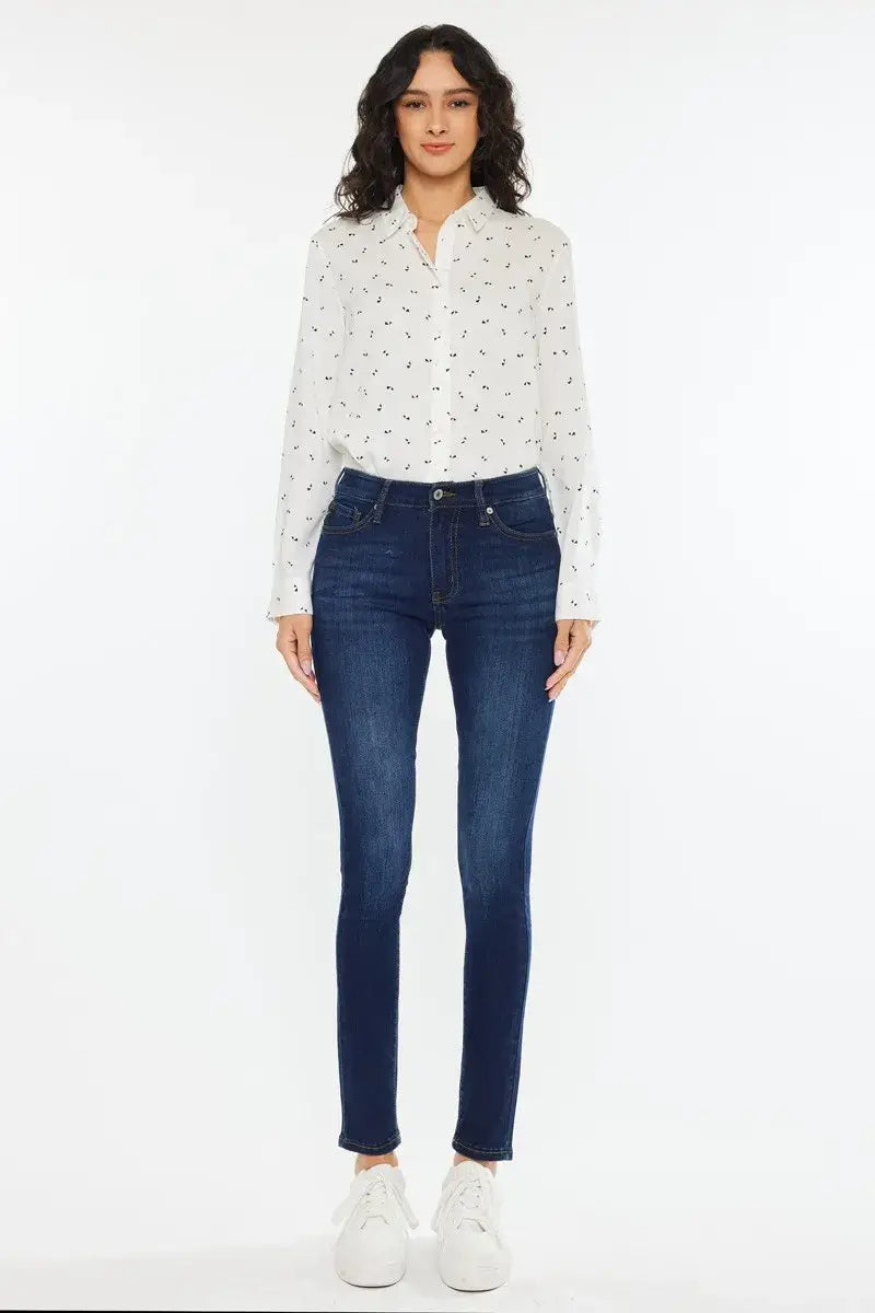 Kancan Mid Rise Super Skinny Jeans