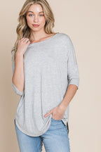 BOMBOM Round Neck Half Sleeve T-Shirt
