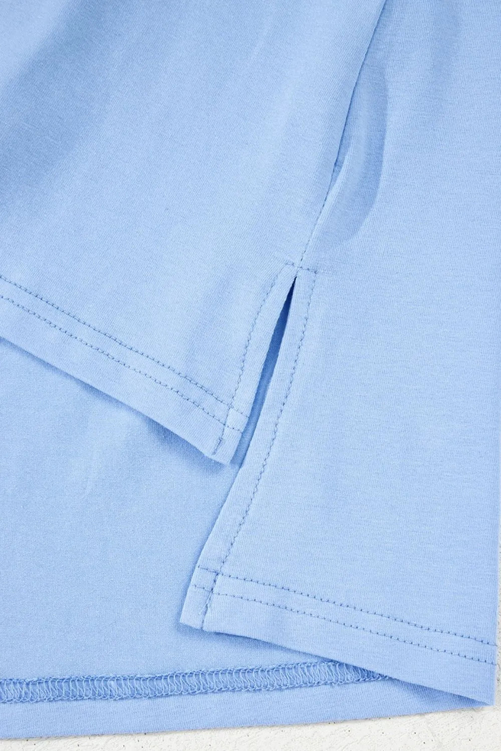 Loose Half Sleeve Hi Low Hem T Shirt