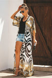 Open Front Leopard Cover-Up - felvior