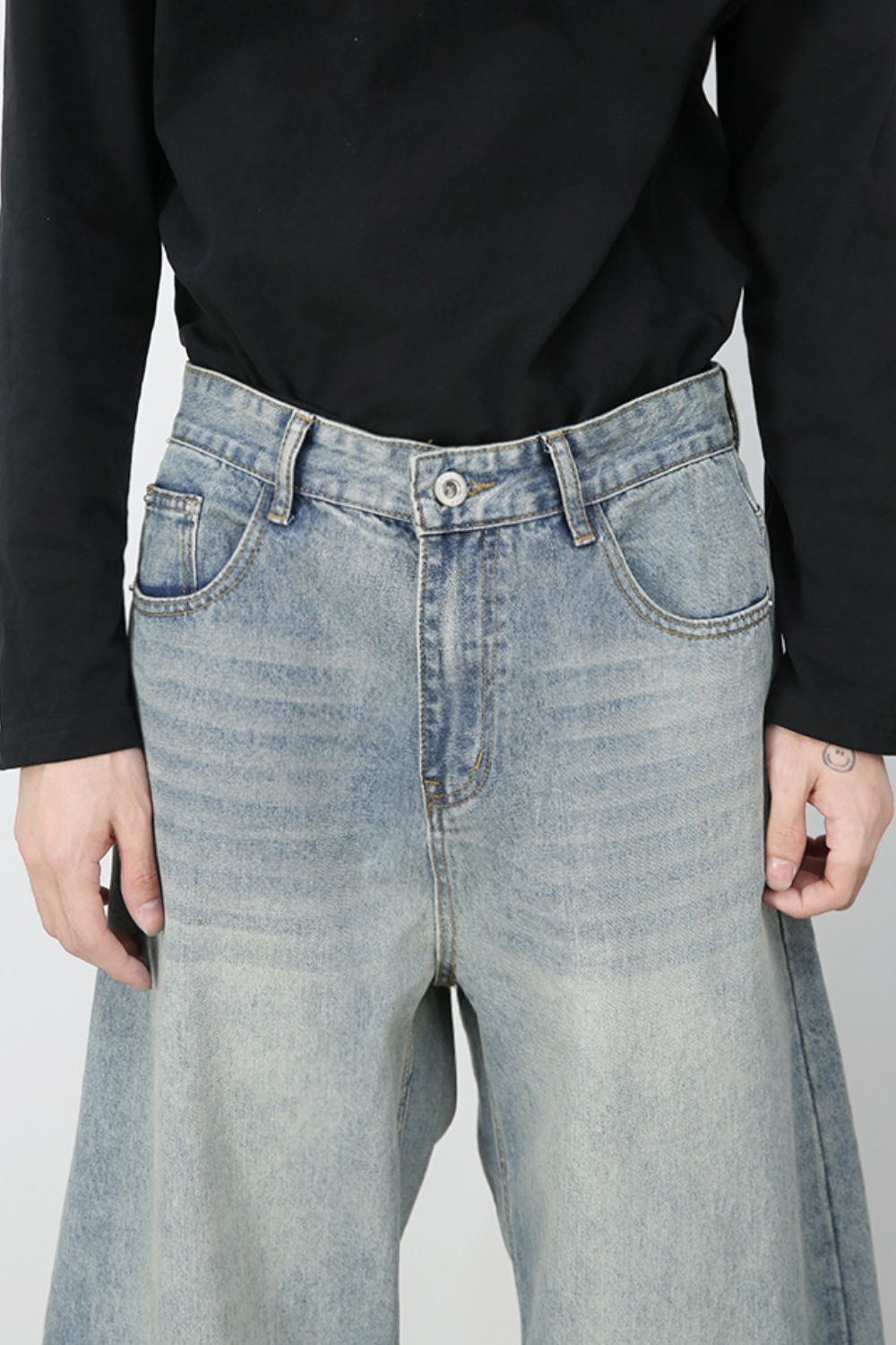 Men's Wide Leg Jeans - felvior