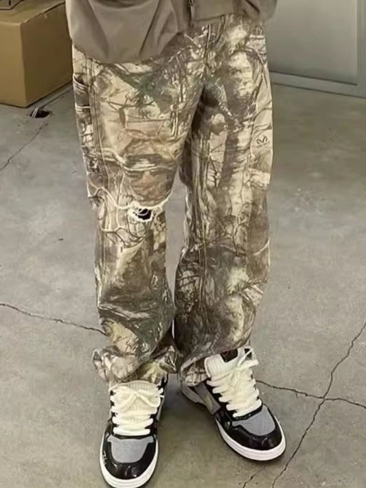Men's Twig Camouflage Cargo Jeans - felvior