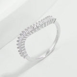 925 Sterling Silver Inlaid Zircon Ring - felvior