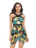 Cutout Printed Two-Piece Swim Set - felvior