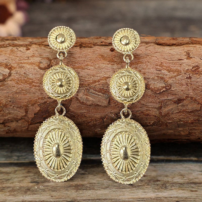 Vintage Alloy Dangle Earrings - felvior