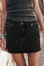 Frayed Hem Denim Mini Skirt