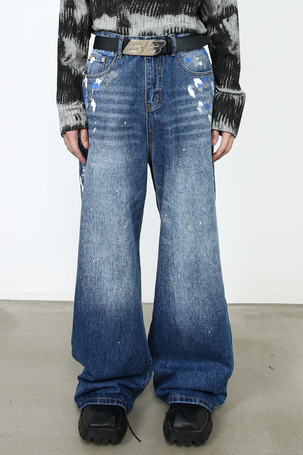 Men's Paint Wide Leg Jeans Hauptbild