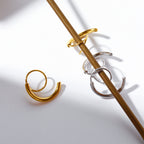 Stainless Steel Spiral Earrings