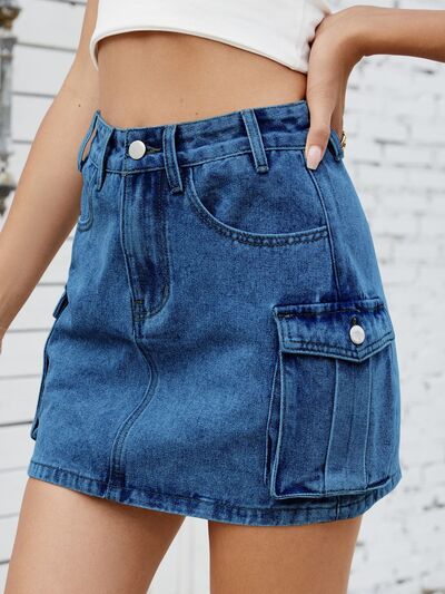 Cargo Denim Skirt - felvior