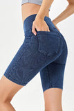 Basic Bae Asymmetrical Waist Denim Shorts with Pockets - felvior