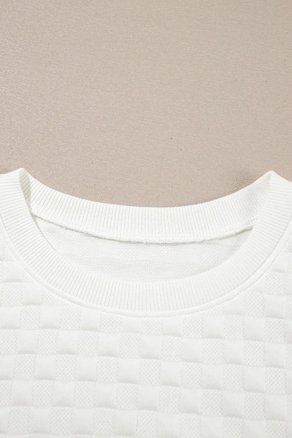 Checkered Texture Top and Shorts Set