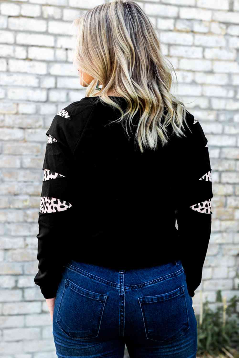 Graphic Leopard Patch Sweatshirt - felvior