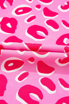 Leopard V Neck Loose Short Sleeve Top