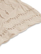 Swiss Dot Cutout Button Down Shirt