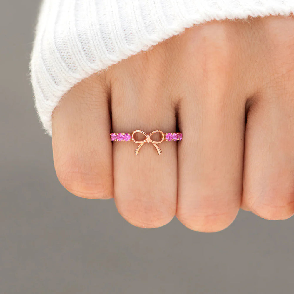 925 Sterling Silver Bow Ring - felvior
