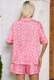 Pocketed Flower Half Sleeve Top and Shorts Lounge Set - felvior
