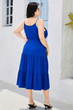 Plus Size Spaghetti Strap Tiered Dress - felvior