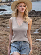 Tie Shoulder V-Neck Sweater Vest