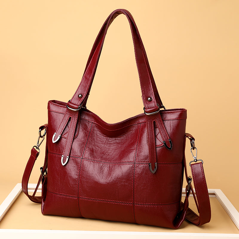 PU Leather Medium Handbag - felvior