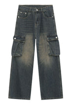 Men's Baggy Jeans with Cargo Pockets