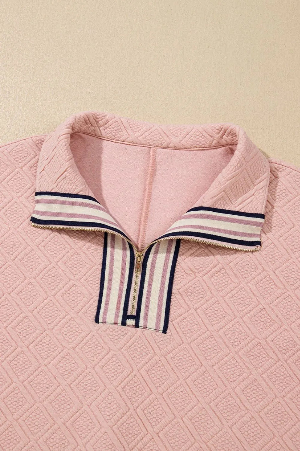 Half Zip Half Sleeve Top and Skirt Set - felvior
