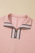 Half Zip Half Sleeve Top and Skirt Set