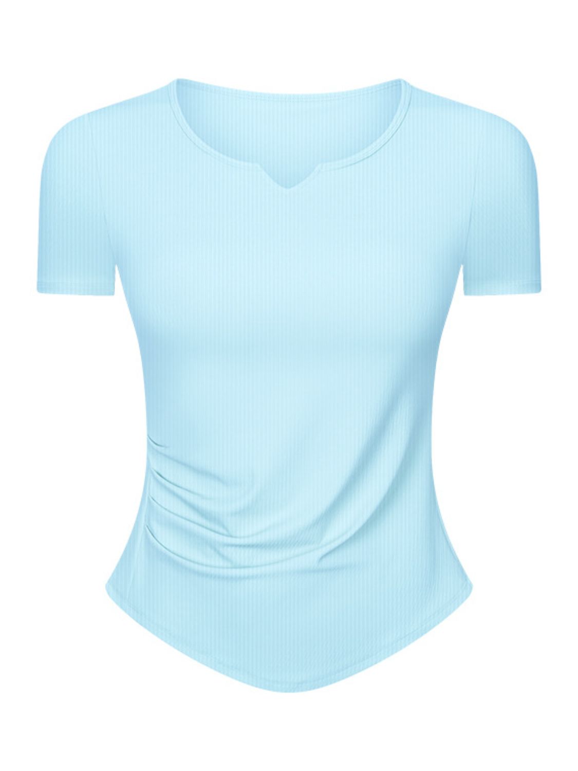 Millennia Notched Short Sleeve Active T-Shirt - felvior
