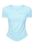 Millennia Notched Short Sleeve Active T-Shirt - felvior