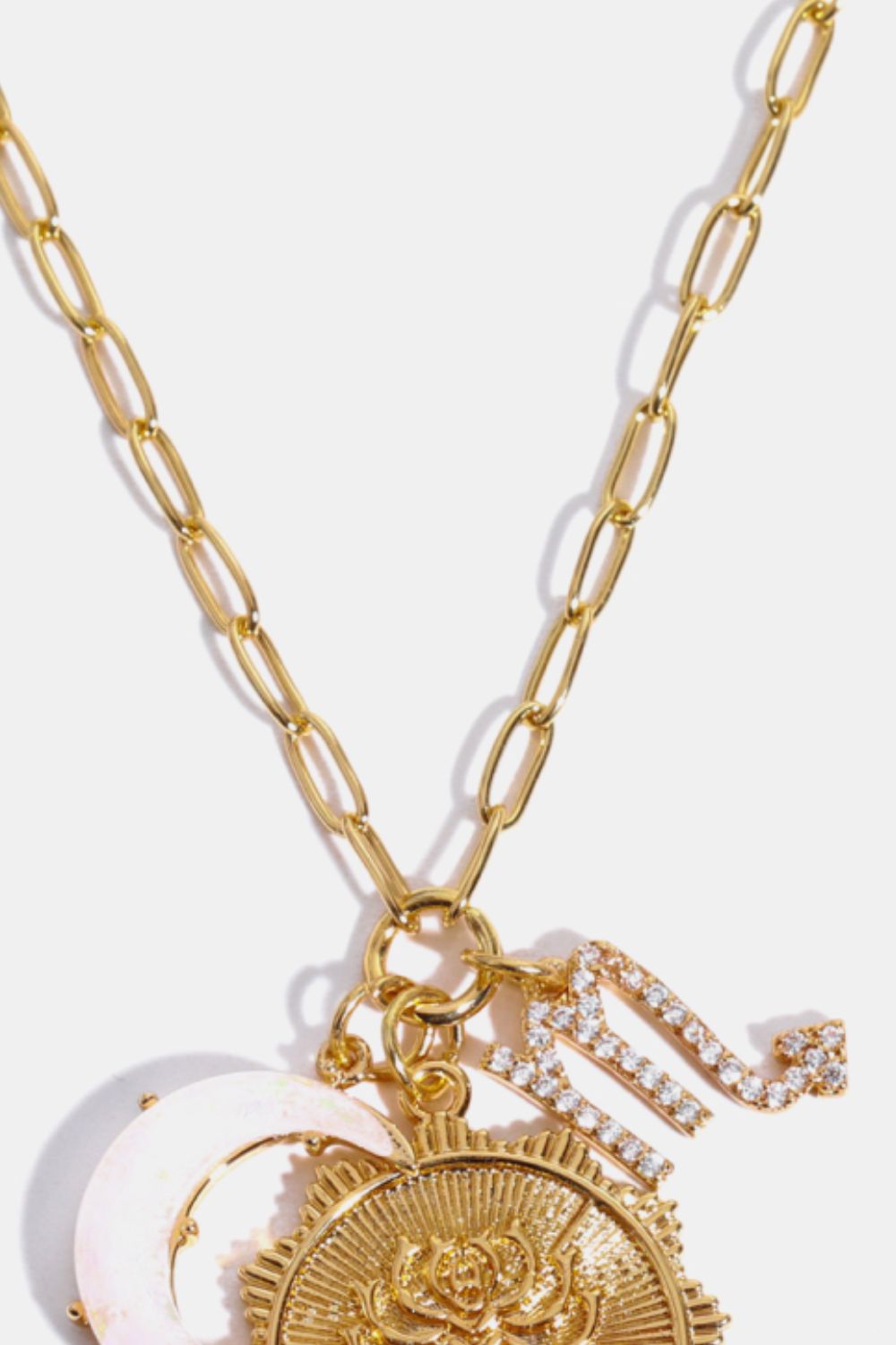 Constellation and Moon Pendant Copper Necklace - felvior