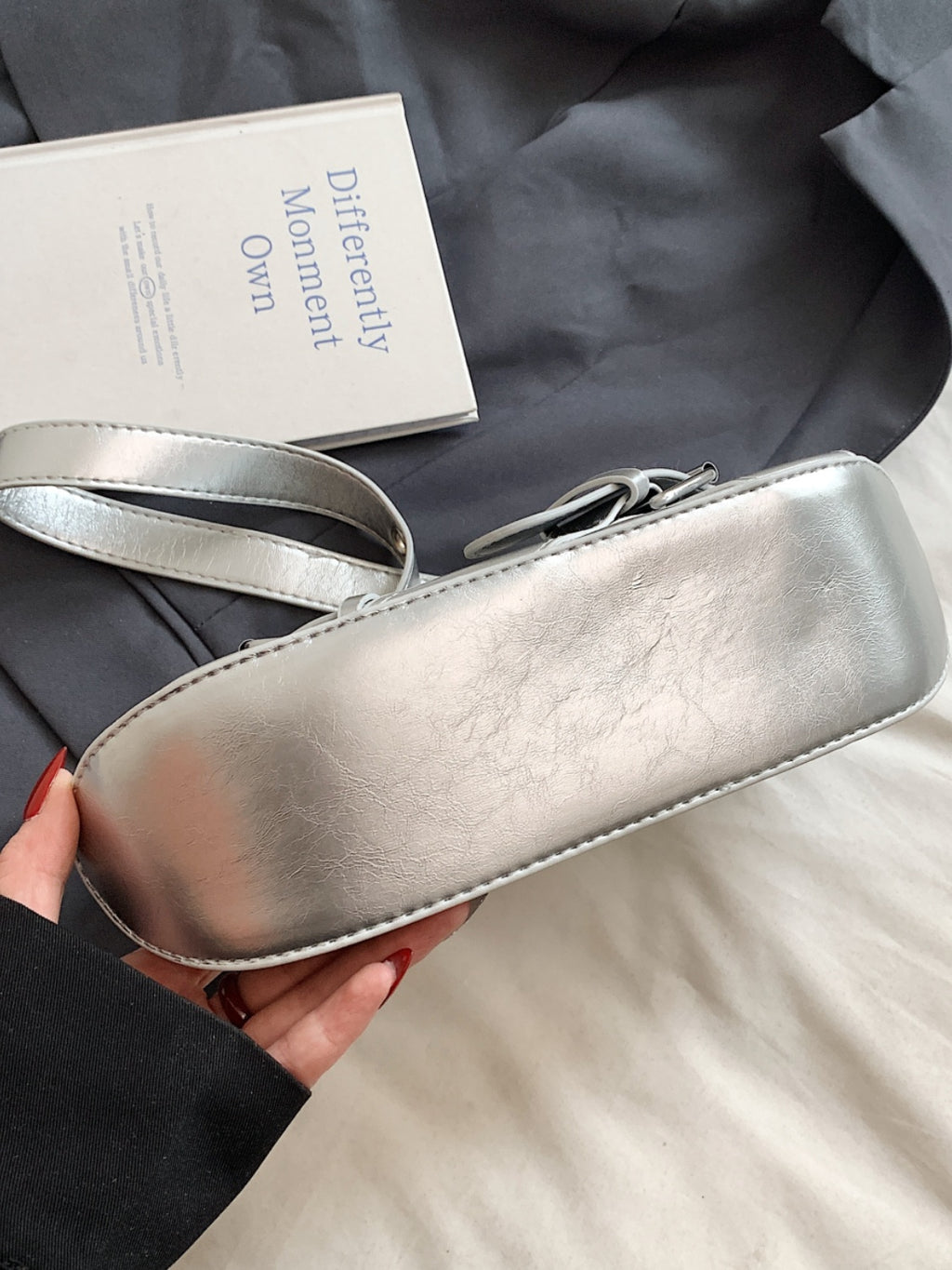 PU Leather Buckle Shoulder Bag