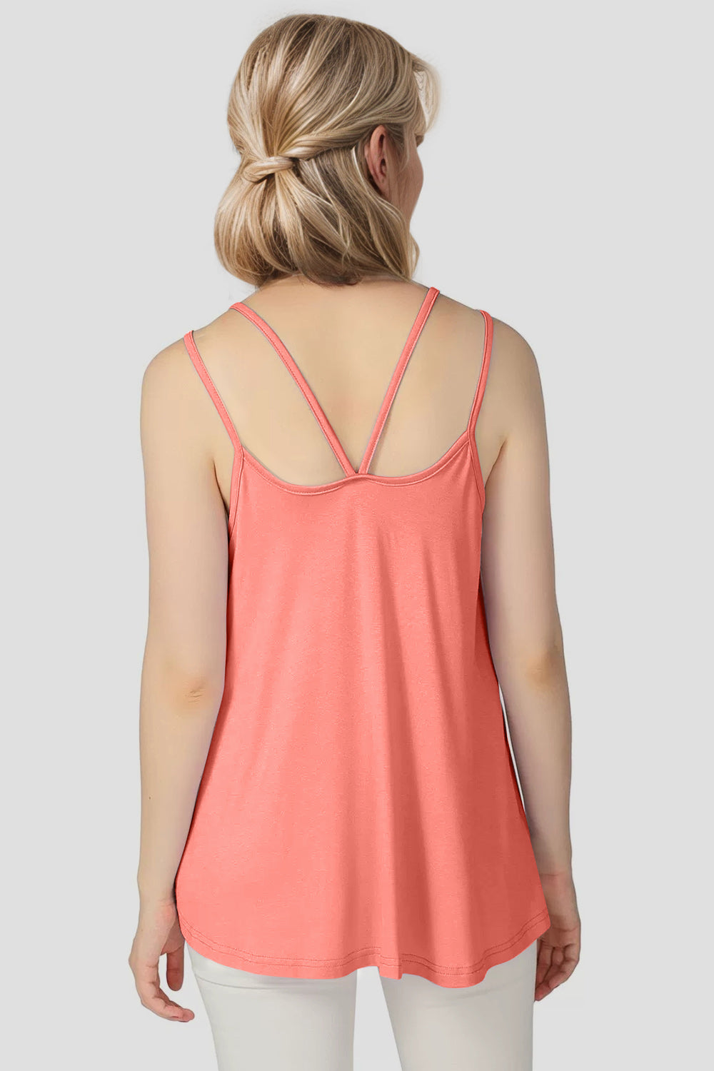 Basic Bae Bamboo Scoop Neck Double Spaghetti Straps Cami - felvior