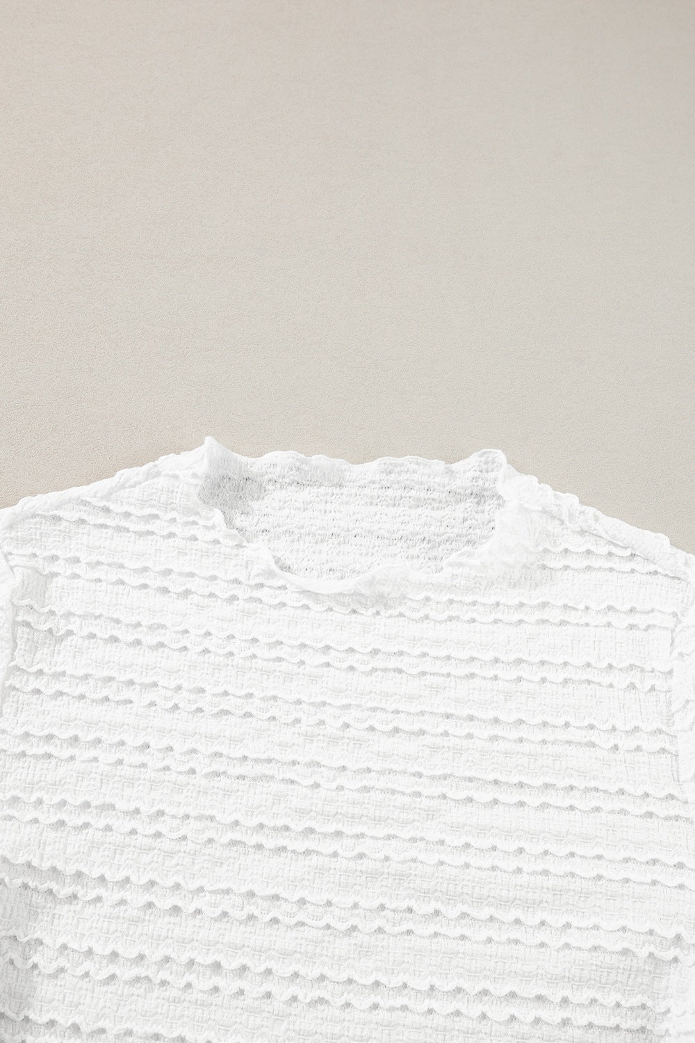 Long Sleeve Jacquard Slim Top - felvior