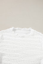 Long Sleeve Jacquard Slim Top