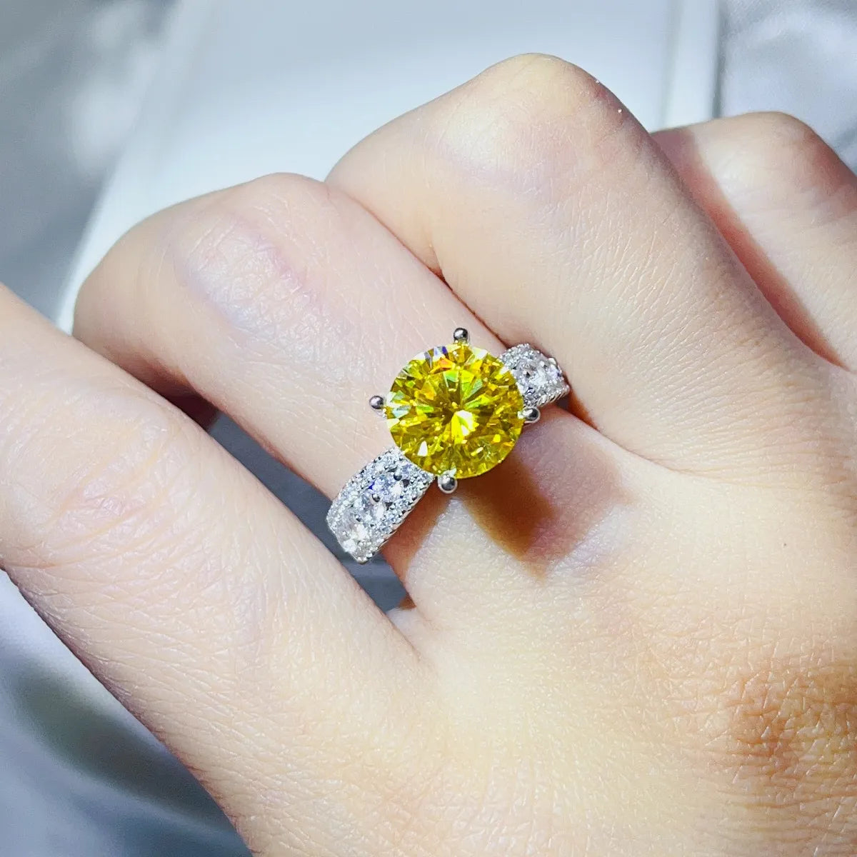 3 Carat Moissanite 925 Sterling Silver Ring - felvior