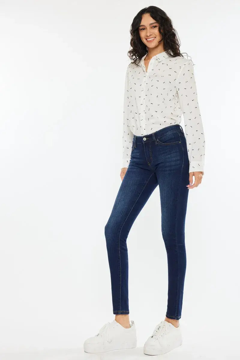 Kancan Mid Rise Super Skinny Jeans