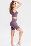 Slim Fit Wide Waistband Sports Shorts - felvior