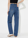 Asymmetric Waist Jeans with Pockets - felvior