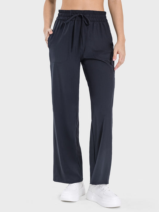 Millennia Drawstring Pocketed Active Pants - felvior